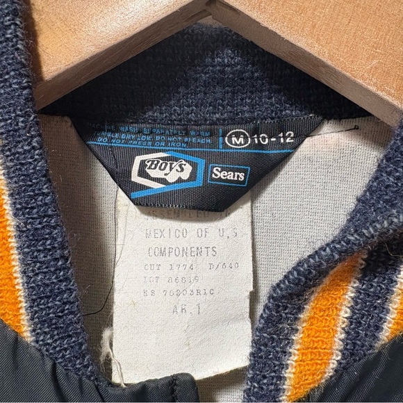 Vintage Sears 1970s San Francisco Giants Bomber Jacket Size Boys 10-12 Paper Tag - Picture 8 of 12